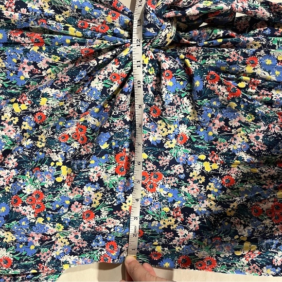 Lands' End Blue Floral Cotton Stretchy Summer Dress - Picture 10 of 11